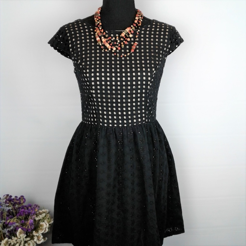 Xhilaration Black Eyelet Dress